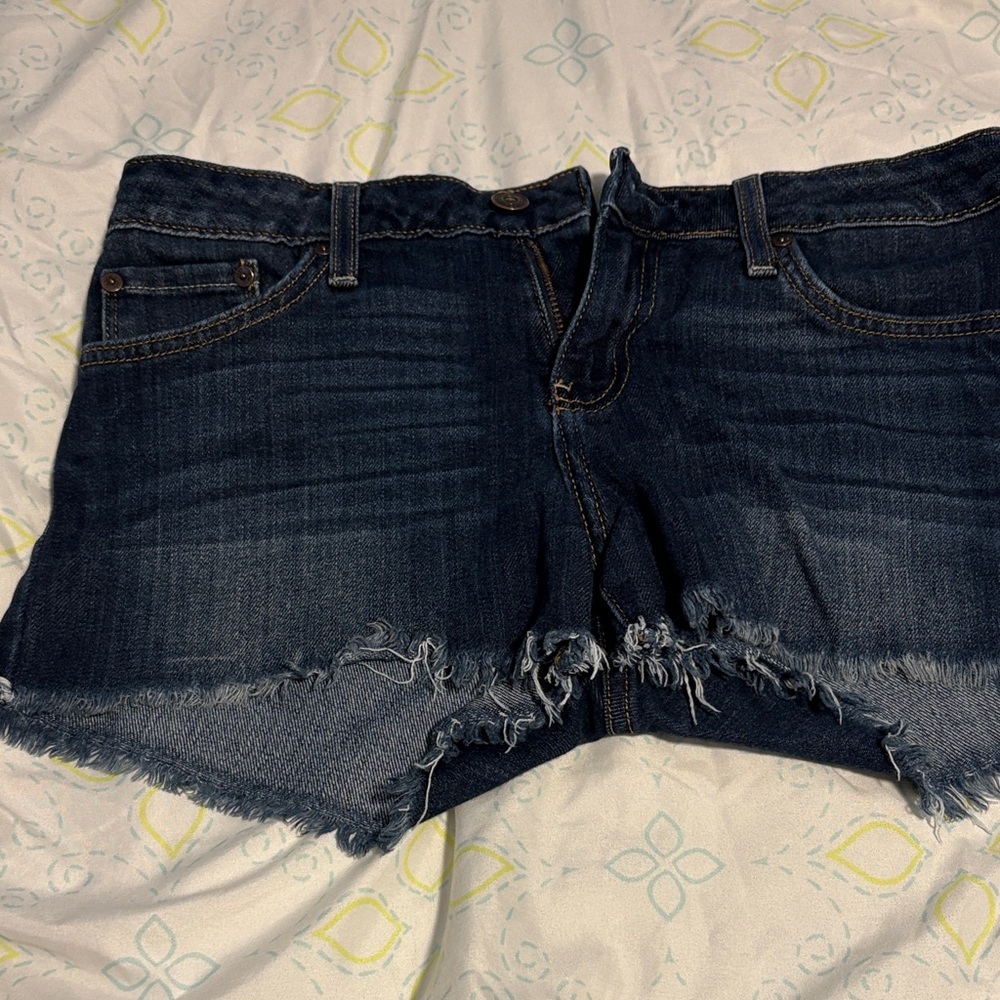 Just Black Dark Blue Denim Shorts
